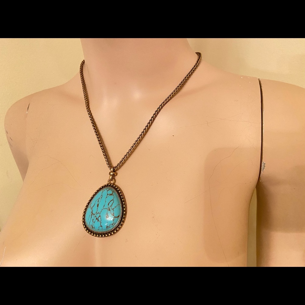Faux Turquoise Necklace